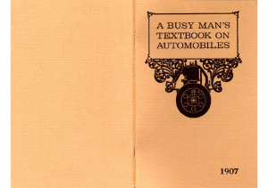 1907 Oldsmobile A Busy Mans Textbook