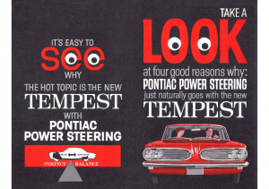 1961 Pontiac Tempest Power Steering