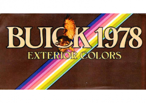 1978 Buick Exterior Colors Chart
