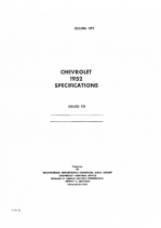 1952 Chevrolet Specs